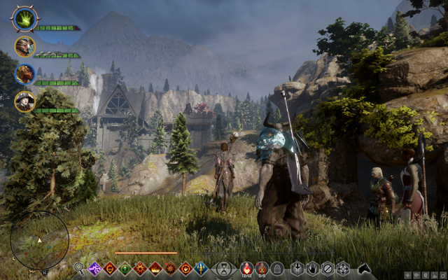 Image from Dragon Age: Inquisition showing a villa in the background